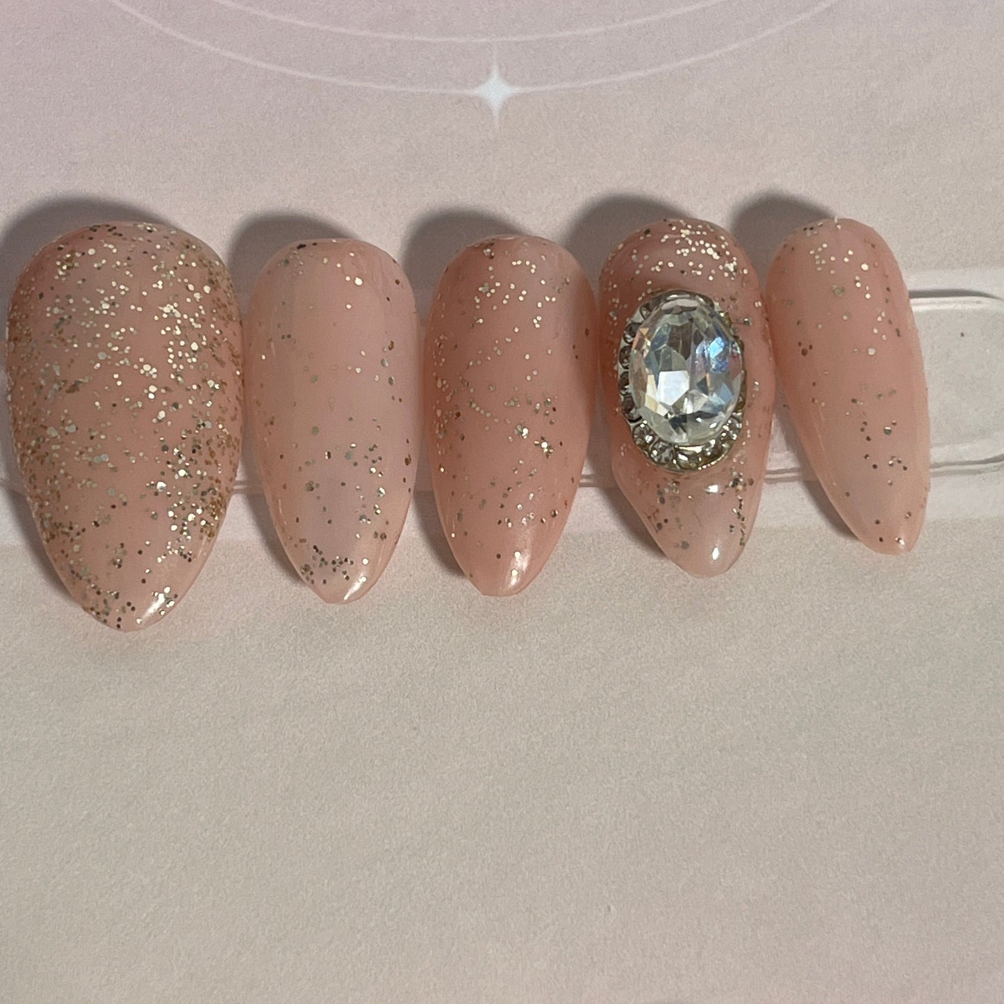 Nude Gem Nails